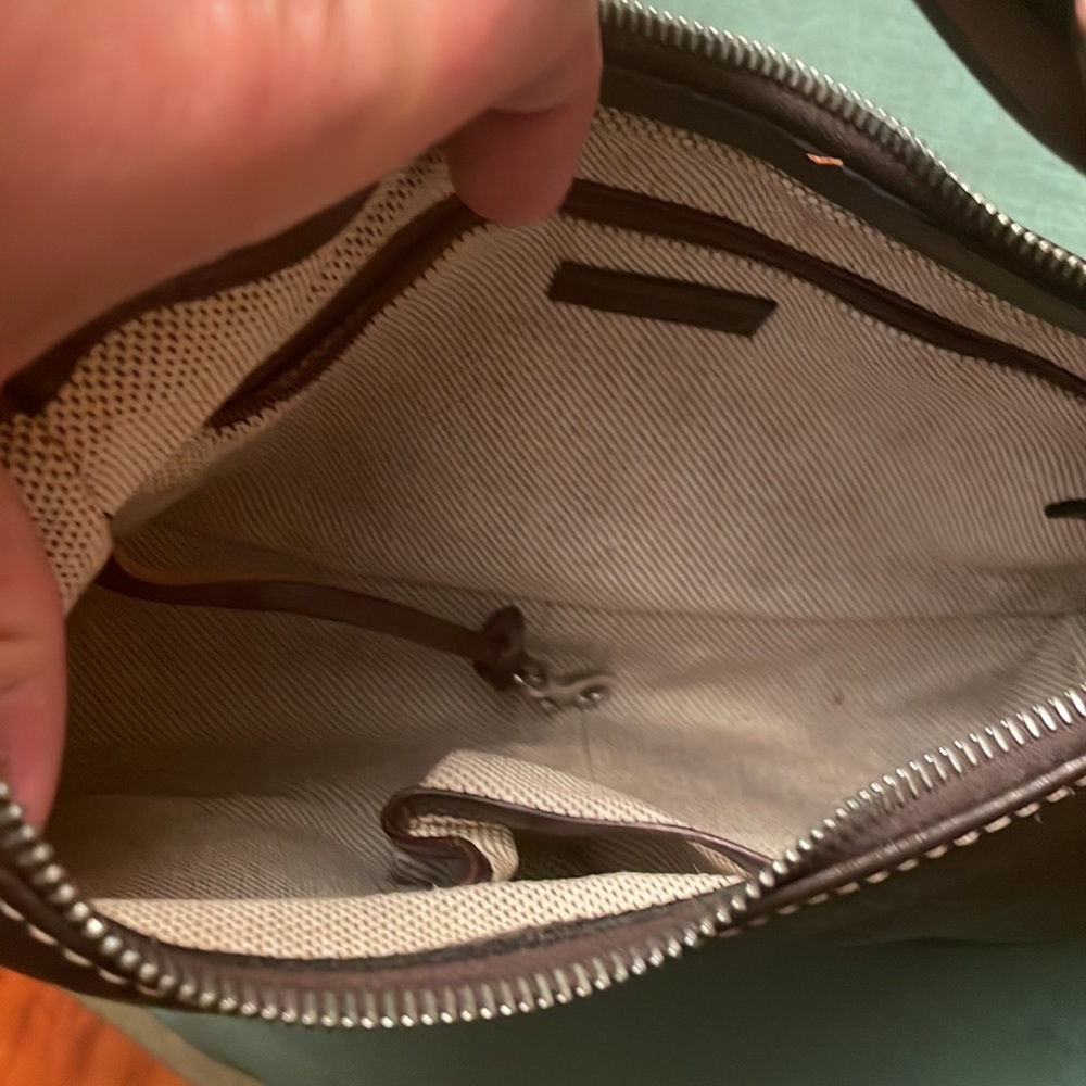 Dooney & Bourke Small Leather Hobo Bag. - Picture 3 of 6
